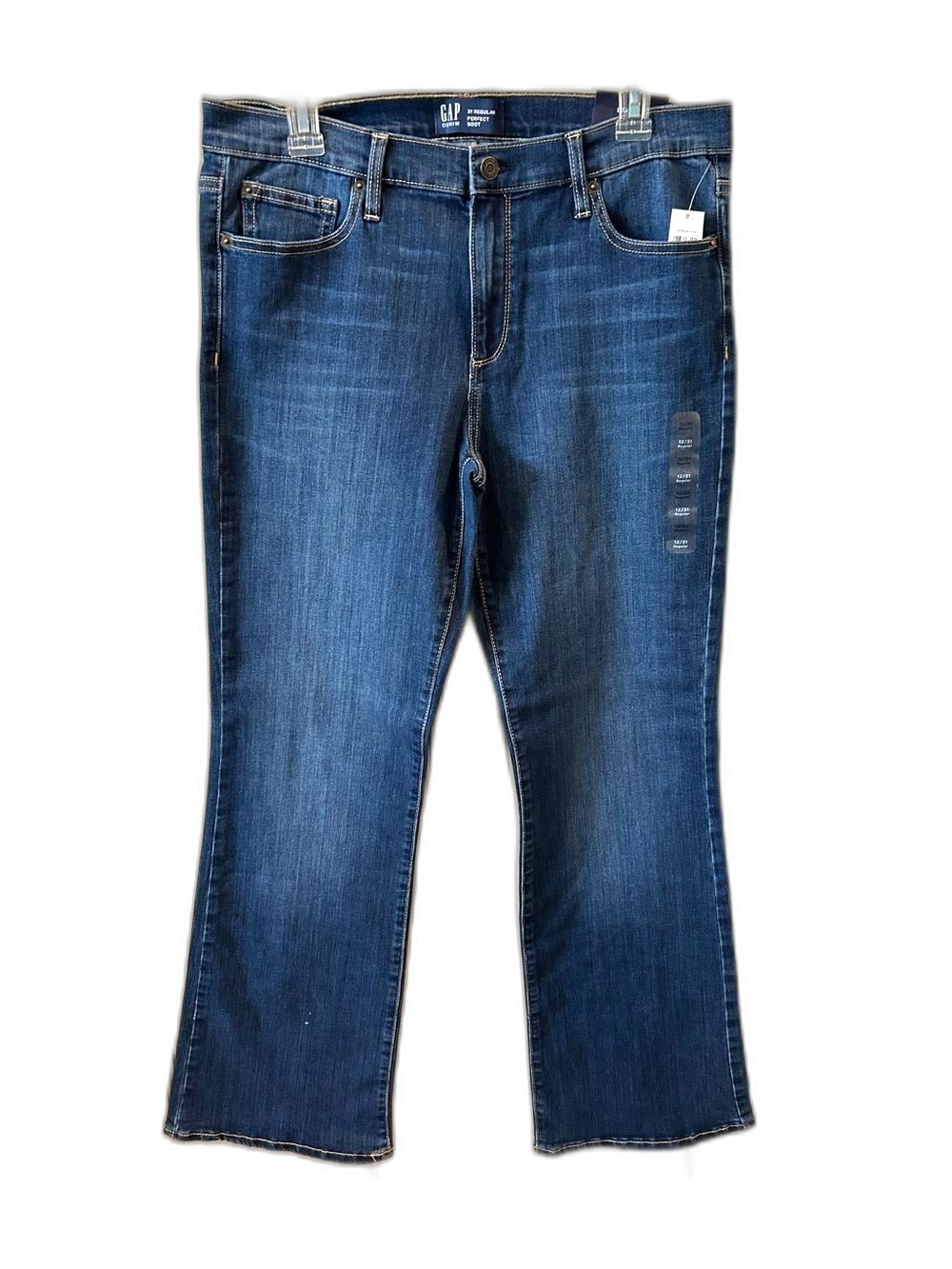 Gap Womens Dark Indigo Stretch Denim Bootcut Jeans  Size 12  Nwt